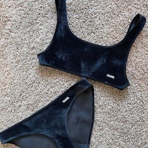 Triangl Black Velvet Swimsuit